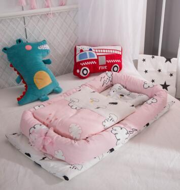 π Crib Anti-pressure Newborn Foldable Portable Crib β Baby Infant Mattress Bionic Travel Bed