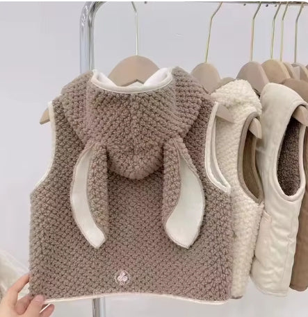 π Lambswool Hooded Vest β Cozy Comfort with a Touch of Whimsy