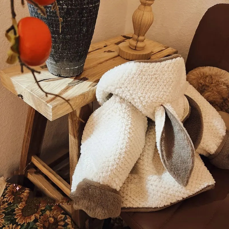 π Lambswool Hooded Vest β Cozy Comfort with a Touch of Whimsy