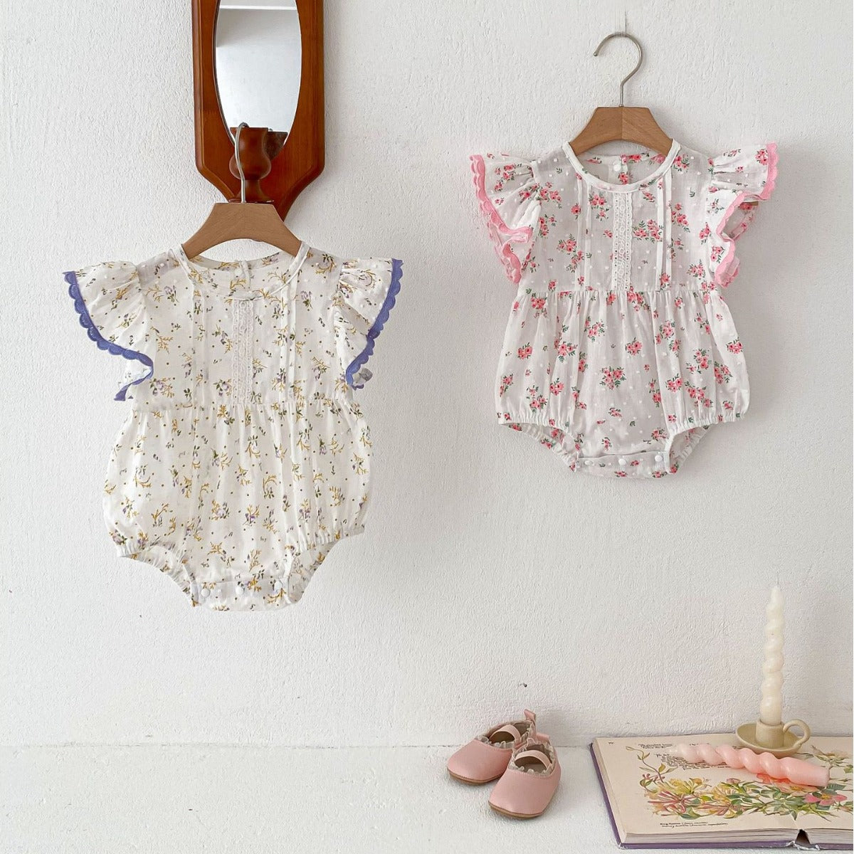 🌷 Skypurl Cotton Romper – Sweet Simplicity for Her First Summer