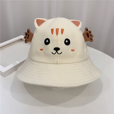 Nuevos productos Sombrero para el sol con forma de gatito y rana Sombrero pequeño para bebé