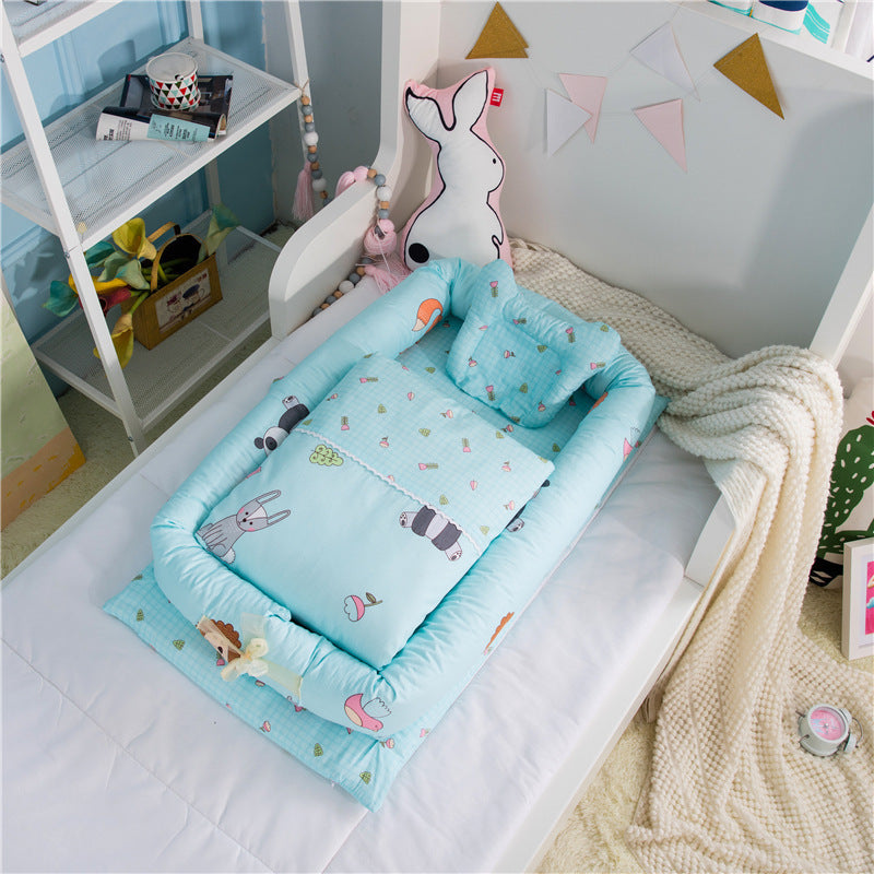 🌟 Crib Anti-pressure Newborn Foldable Portable Crib – Baby Infant Mattress Bionic Travel Bed