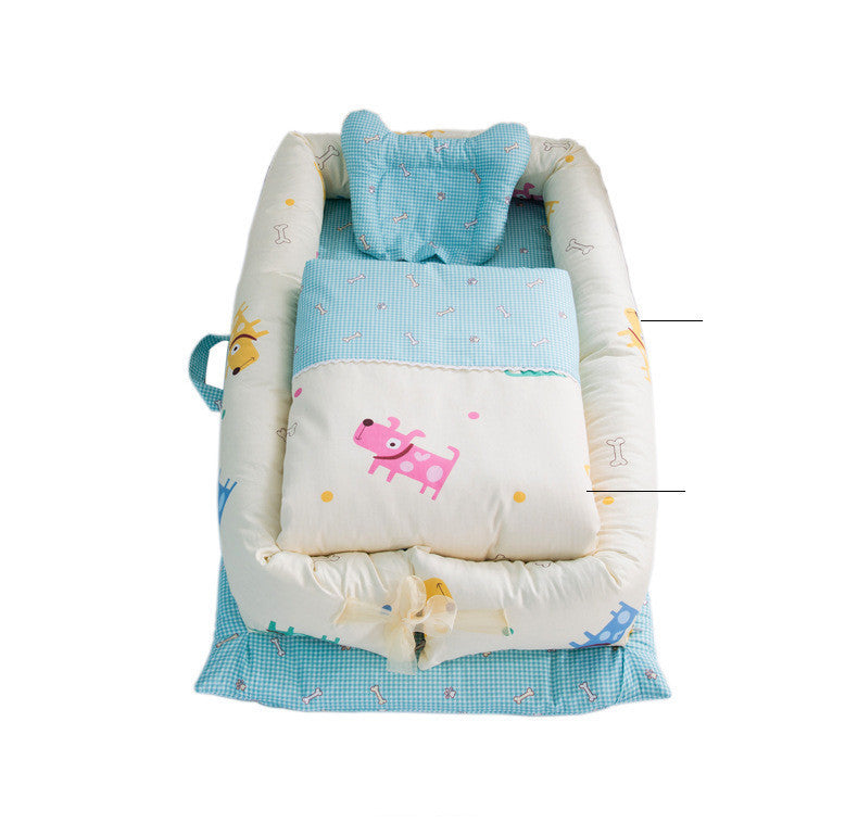 🌟 Crib Anti-pressure Newborn Foldable Portable Crib – Baby Infant Mattress Bionic Travel Bed
