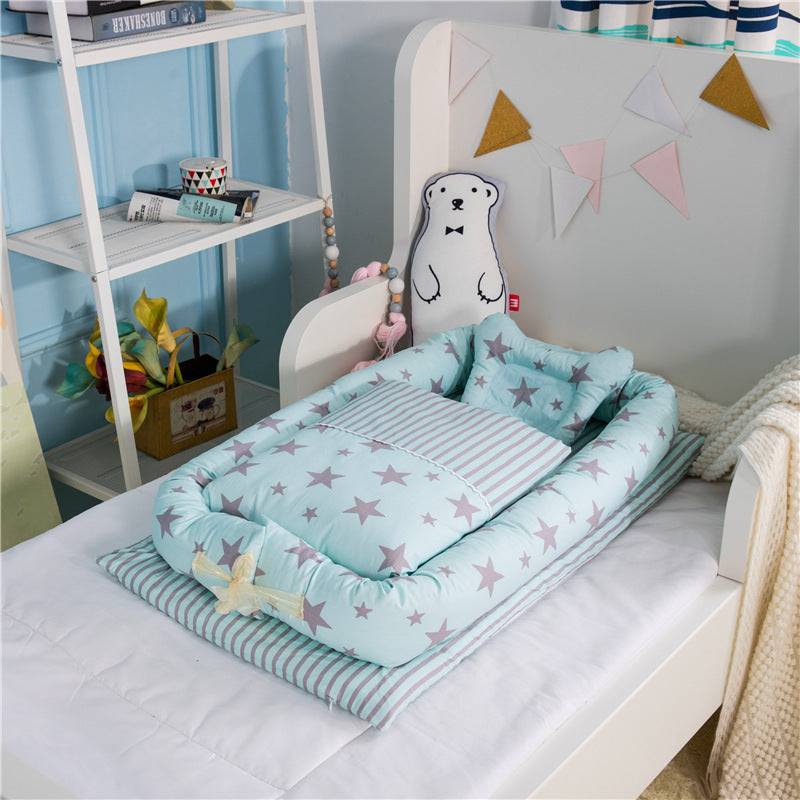 🌟 Crib Anti-pressure Newborn Foldable Portable Crib – Baby Infant Mattress Bionic Travel Bed