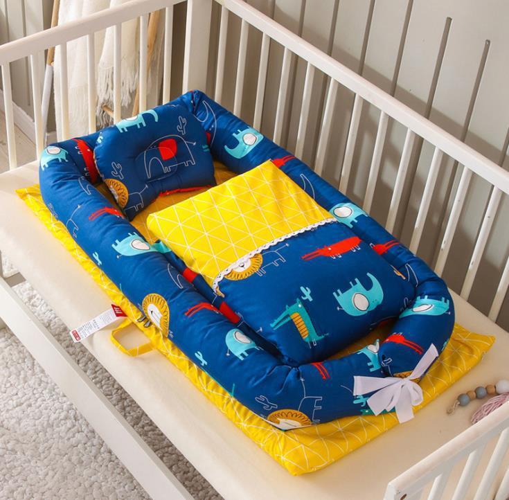 🌟 Crib Anti-pressure Newborn Foldable Portable Crib – Baby Infant Mattress Bionic Travel Bed