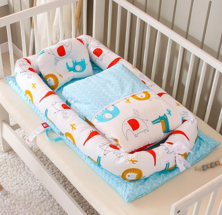 🌟 Crib Anti-pressure Newborn Foldable Portable Crib – Baby Infant Mattress Bionic Travel Bed