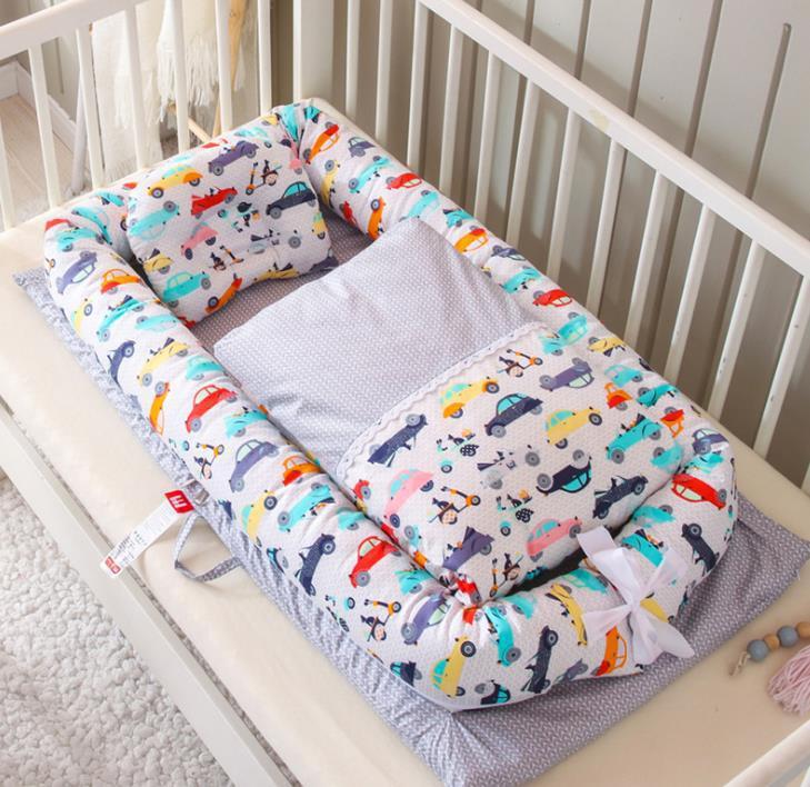 🌟 Crib Anti-pressure Newborn Foldable Portable Crib – Baby Infant Mattress Bionic Travel Bed