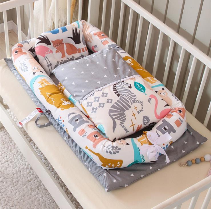 🌟 Crib Anti-pressure Newborn Foldable Portable Crib – Baby Infant Mattress Bionic Travel Bed