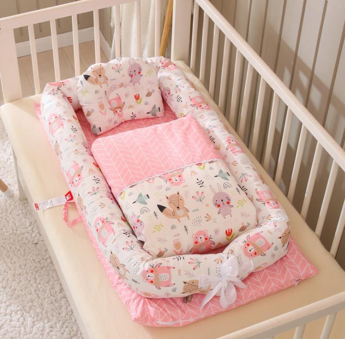 🌟 Crib Anti-pressure Newborn Foldable Portable Crib – Baby Infant Mattress Bionic Travel Bed