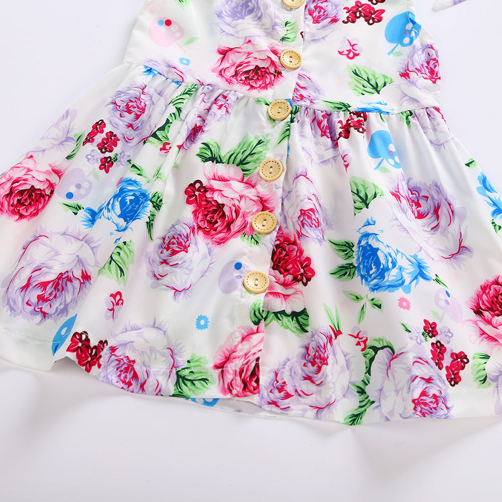 Vestido infantil Vestido de niña con falda de princesa europea y americana