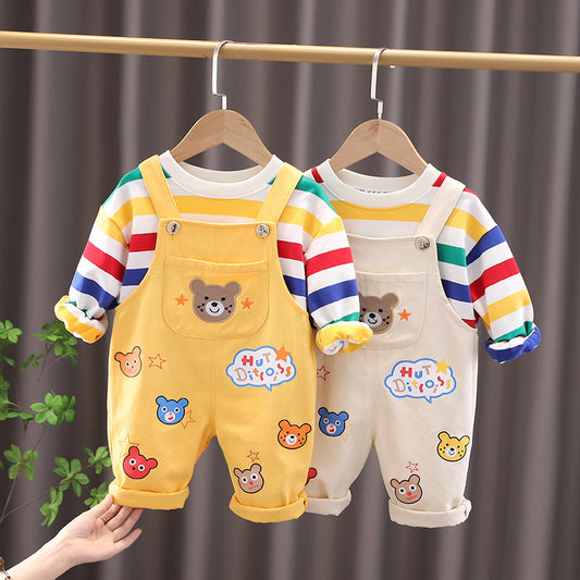👕 Boys' Top Overalls Suit – Stylish Comfort for Every Adventure