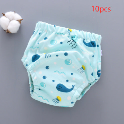 Pantalones de entrenamiento para bebés, cubierta de pañal de gasa lavable de 6 capas