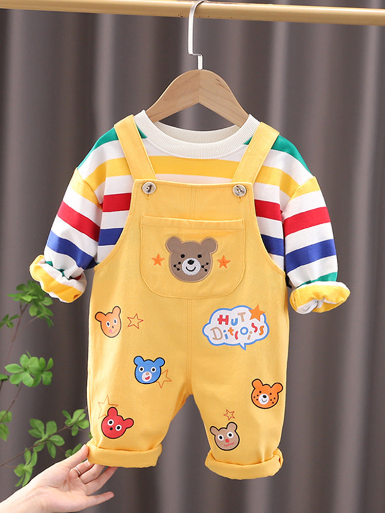 👕 Boys' Top Overalls Suit – Stylish Comfort for Every Adventure