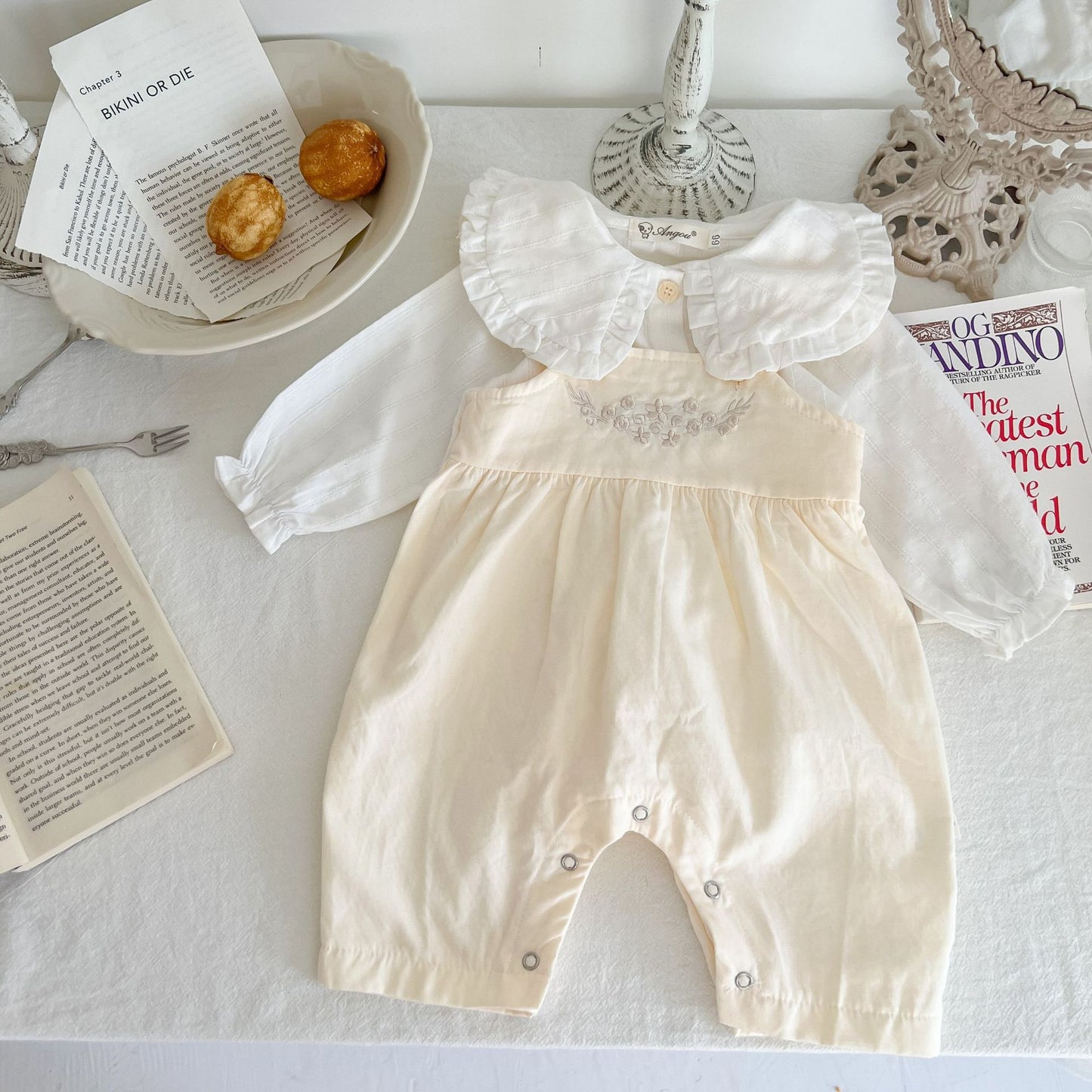 🌸 Baby Girl's Loose Adjustable Suspender Romper