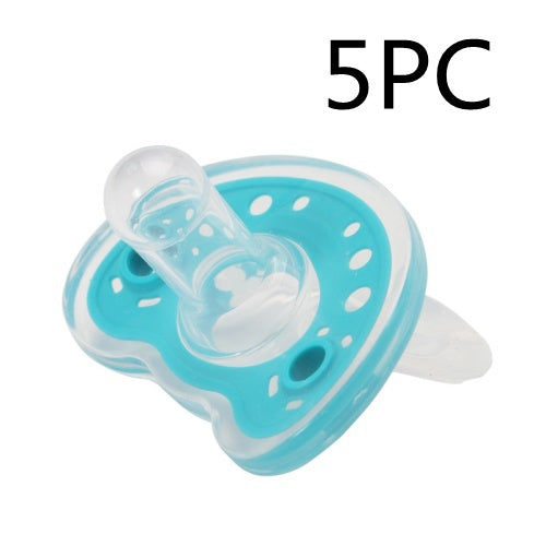 Productos para bebés Chupete de gel de sílice completo Chupete de silicona líquida de dos colores para dormir cómodamente para bebés