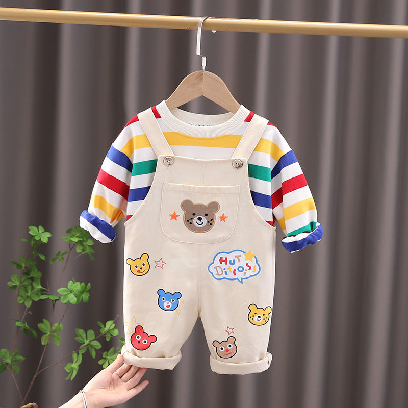 👕 Boys' Top Overalls Suit – Stylish Comfort for Every Adventure
