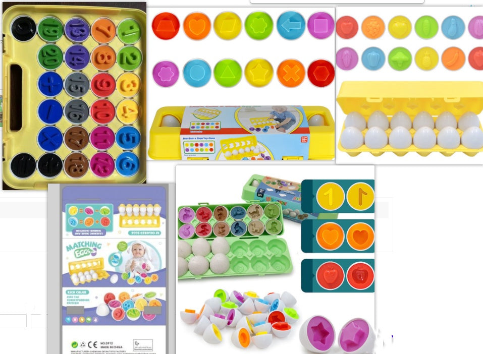 Juguete educativo de aprendizaje para bebés, juguetes inteligentes con forma de huevo, juegos de combinación, juguetes de clasificación, juguetes Montessori, juguetes de huevos para niños