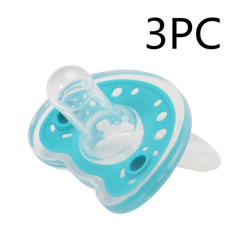 Productos para bebés Chupete de gel de sílice completo Chupete de silicona líquida de dos colores para dormir cómodamente para bebés