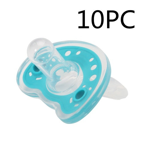 Productos para bebés Chupete de gel de sílice completo Chupete de silicona líquida de dos colores para dormir cómodamente para bebés