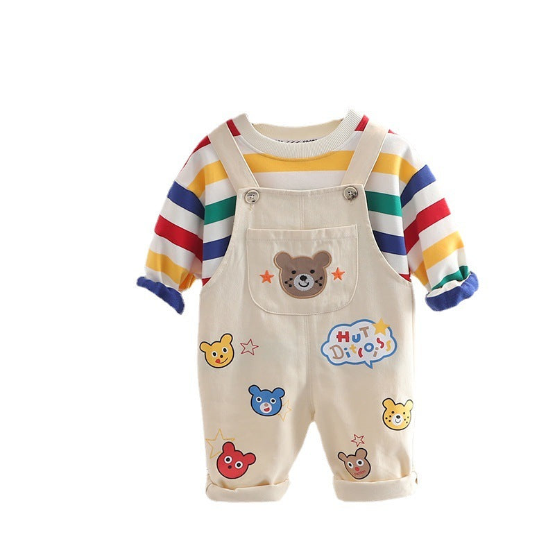 👕 Boys' Top Overalls Suit – Stylish Comfort for Every Adventure