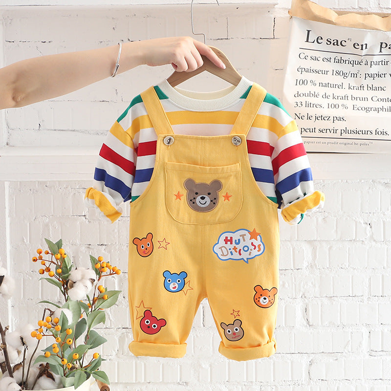 👕 Boys' Top Overalls Suit – Stylish Comfort for Every Adventure