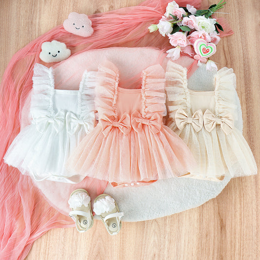 👑 Little Princess Dreams – Baby Net Skirt Jumpsuit Dress