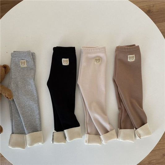❄️ Cozy & Stylish Girls' Fleece-lined Leggings – Perfect for Winter Adventures!