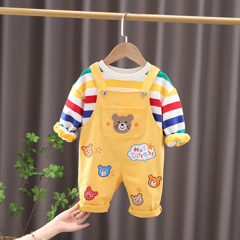 👕 Boys' Top Overalls Suit – Stylish Comfort for Every Adventure