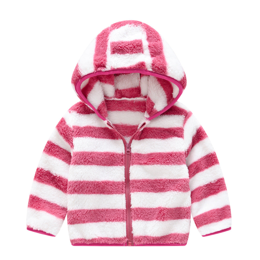 Chaqueta con capucha de color liso con orejas de oso para bebés y niños pequeños