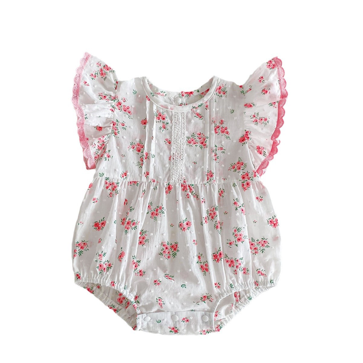 🌷 Skypurl Cotton Romper – Sweet Simplicity for Her First Summer