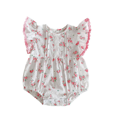 Baby Girl's One Month Old Skypurl Cotton Rompers