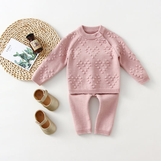 💕 Snuggle Season Favorite – Knitted Love Sweater & Pants Set