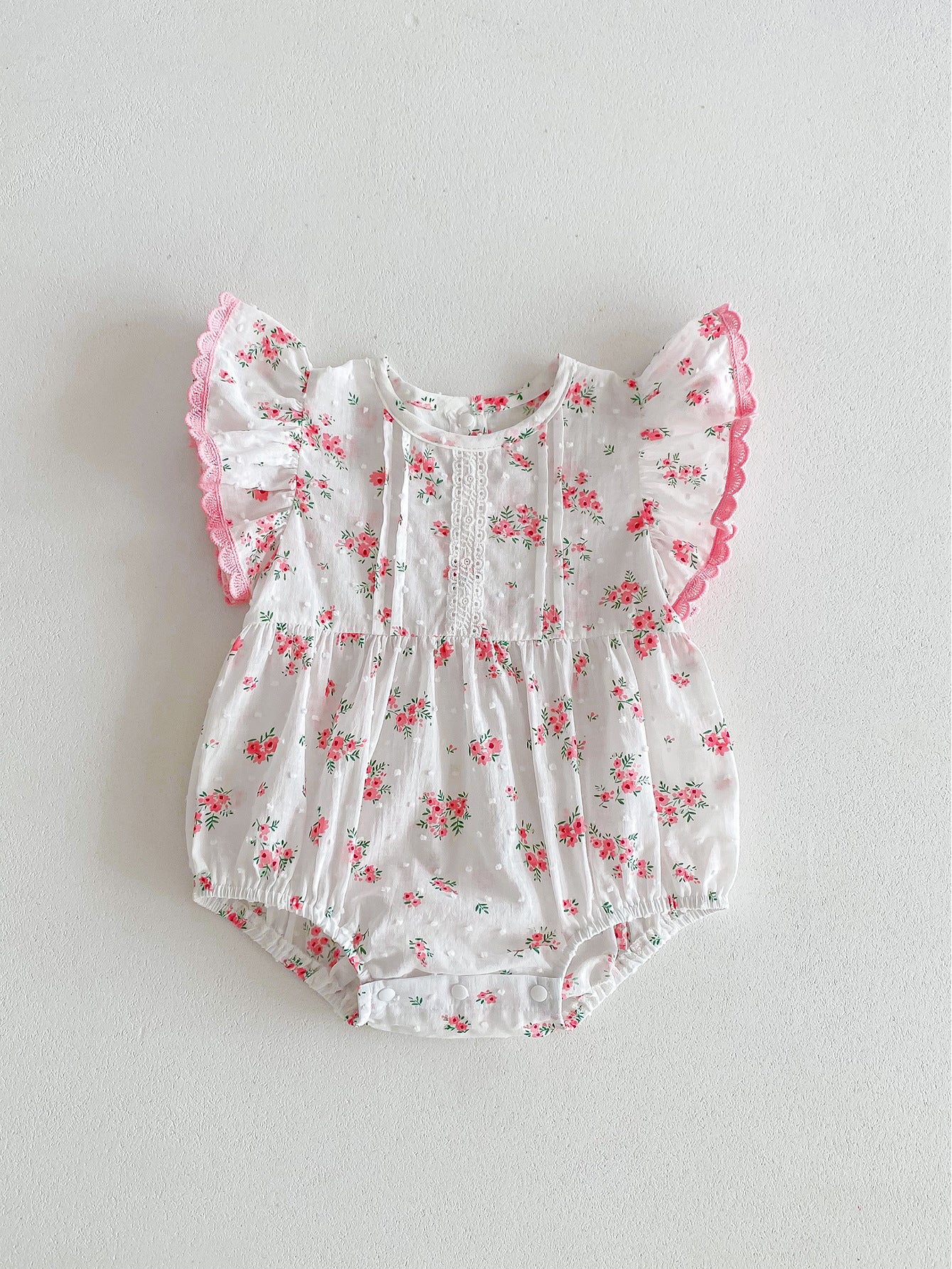 Baby Girl's One Month Old Skypurl Cotton Rompers