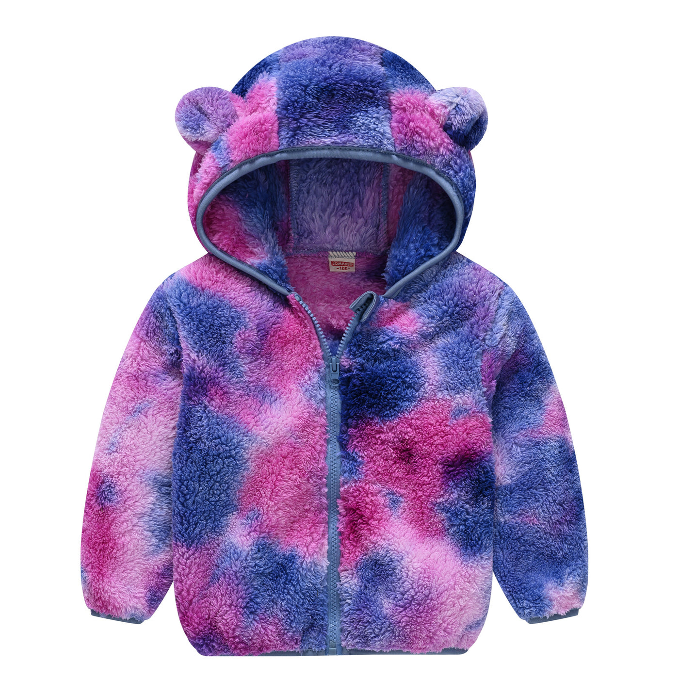 Infant Toddler Bear Ears Solid Color Hoodie Jacket