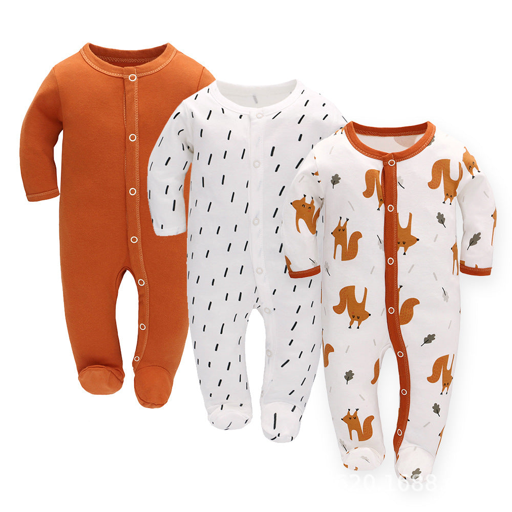 🦊 Cute & Comfy Baby Long Sleeve Romper