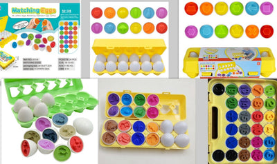 Juguete educativo de aprendizaje para bebés, juguetes inteligentes con forma de huevo, juegos de combinación, juguetes de clasificación, juguetes Montessori, juguetes de huevos para niños