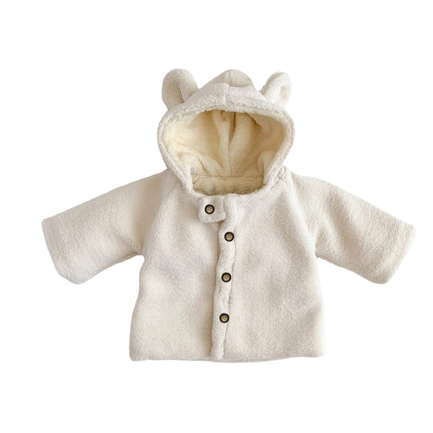 ❄️ Winter Hooded Baby Cloak – A Cozy Hug in Every Button