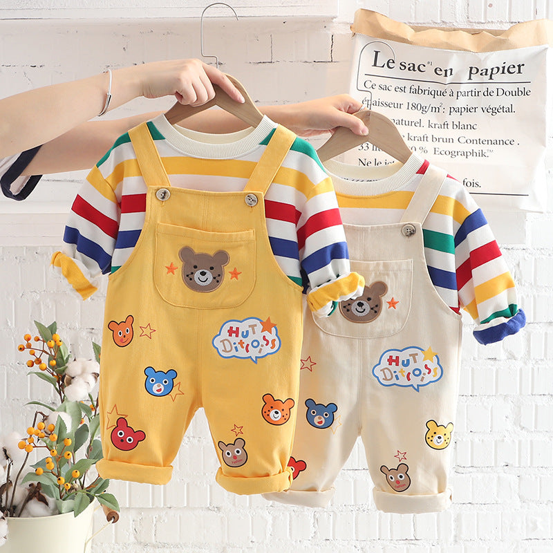 👕 Boys' Top Overalls Suit – Stylish Comfort for Every Adventure