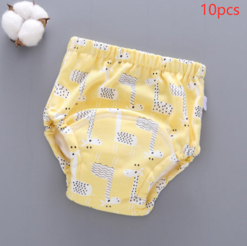 Pantalones de entrenamiento para bebés, cubierta de pañal de gasa lavable de 6 capas