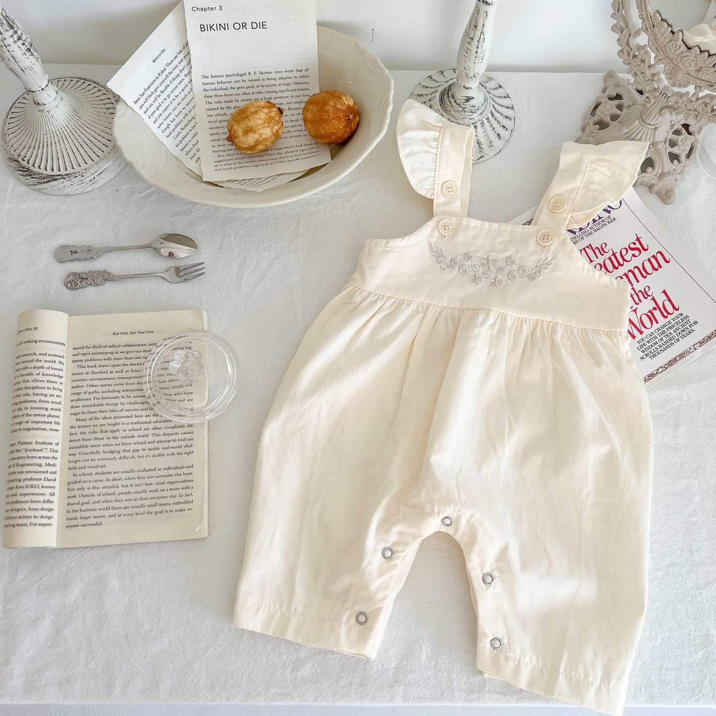 🌸 Baby Girl's Loose Adjustable Suspender Romper