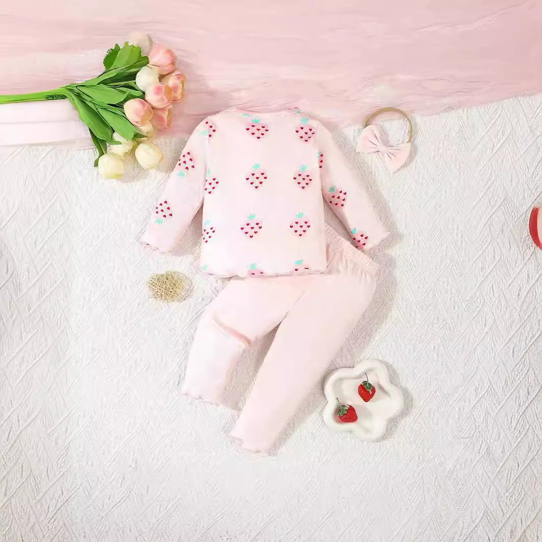 🎨 Colorful Beginnings – Infant 3-Piece Printed Set